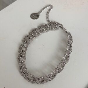 Elegant Silver Chain Choker Necklace